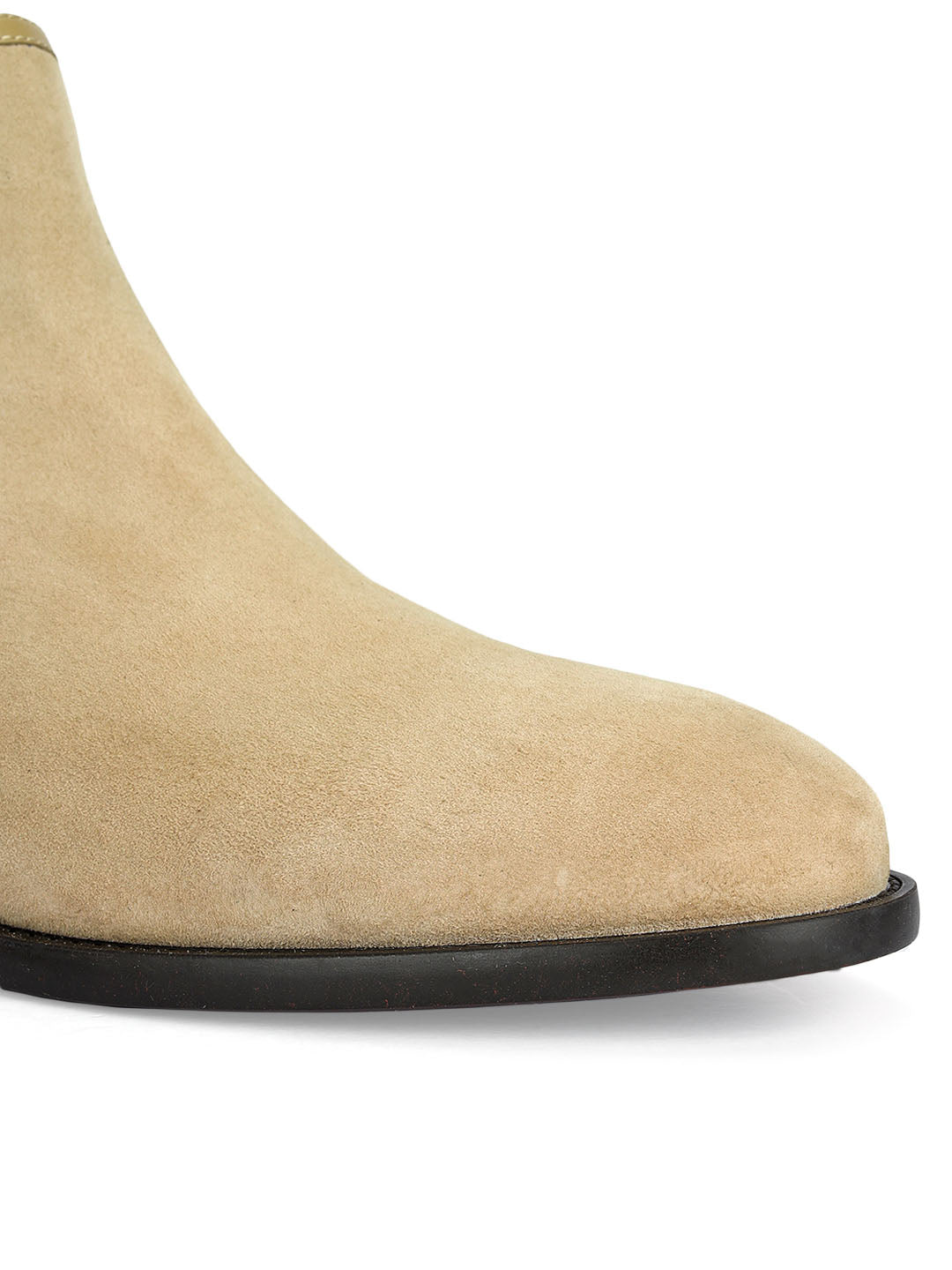 Beige Suede Leather Boots