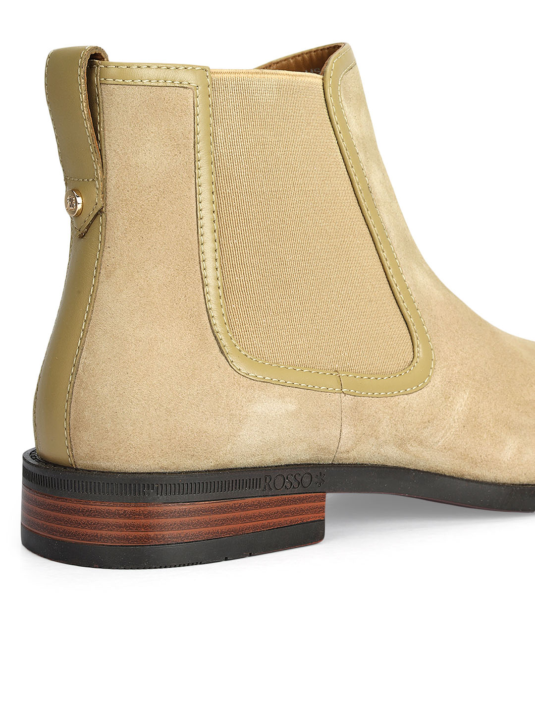 Beige Suede Leather Boots