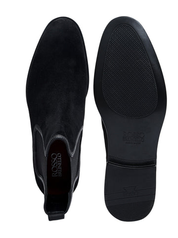 Black Suede Leather Boots