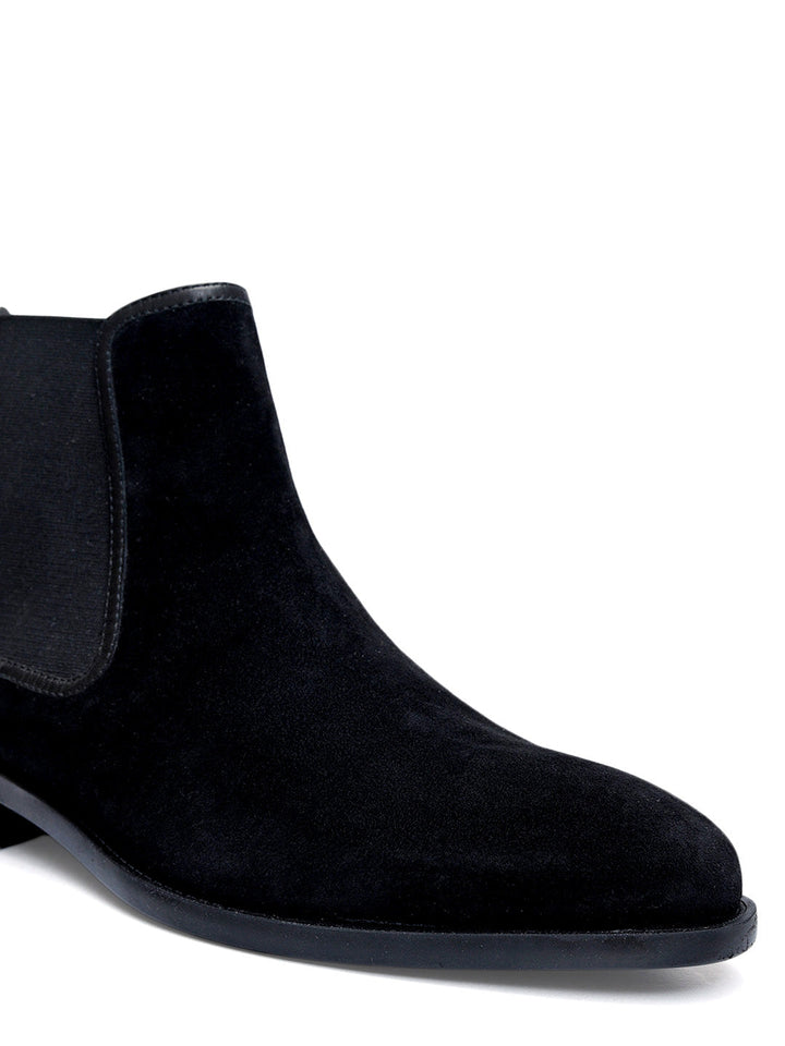 Black Suede Leather Boots