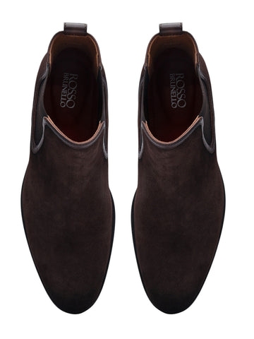 Brown Suede Leather Boots