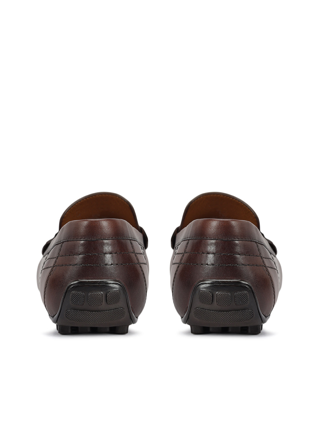 Brown Leather Moccasins With Tassels