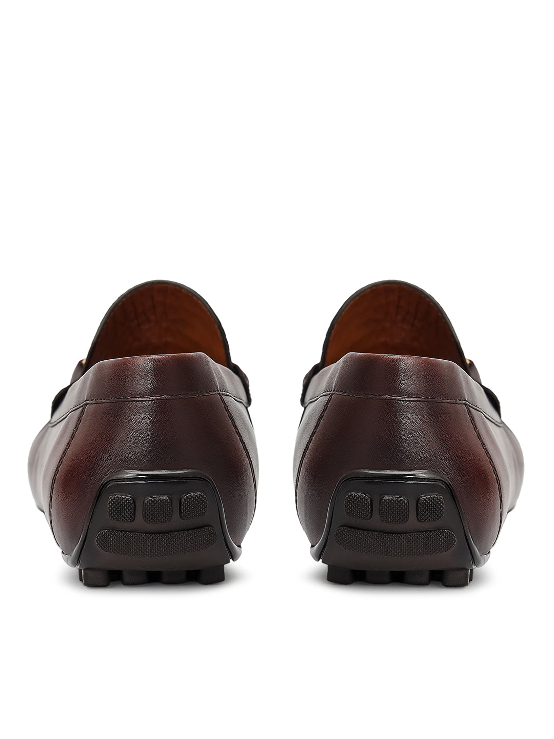 Brown Croco Textured Moccasins