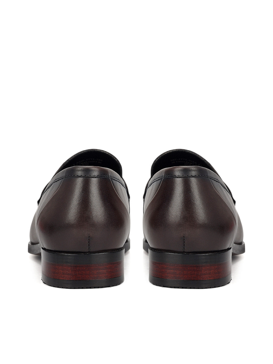 Grey Leather Loafers With Panel