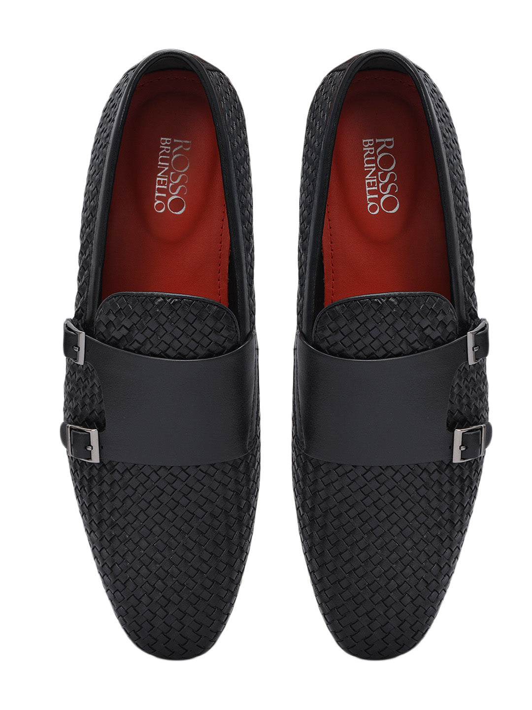 Black Mat Textured Monk Straps