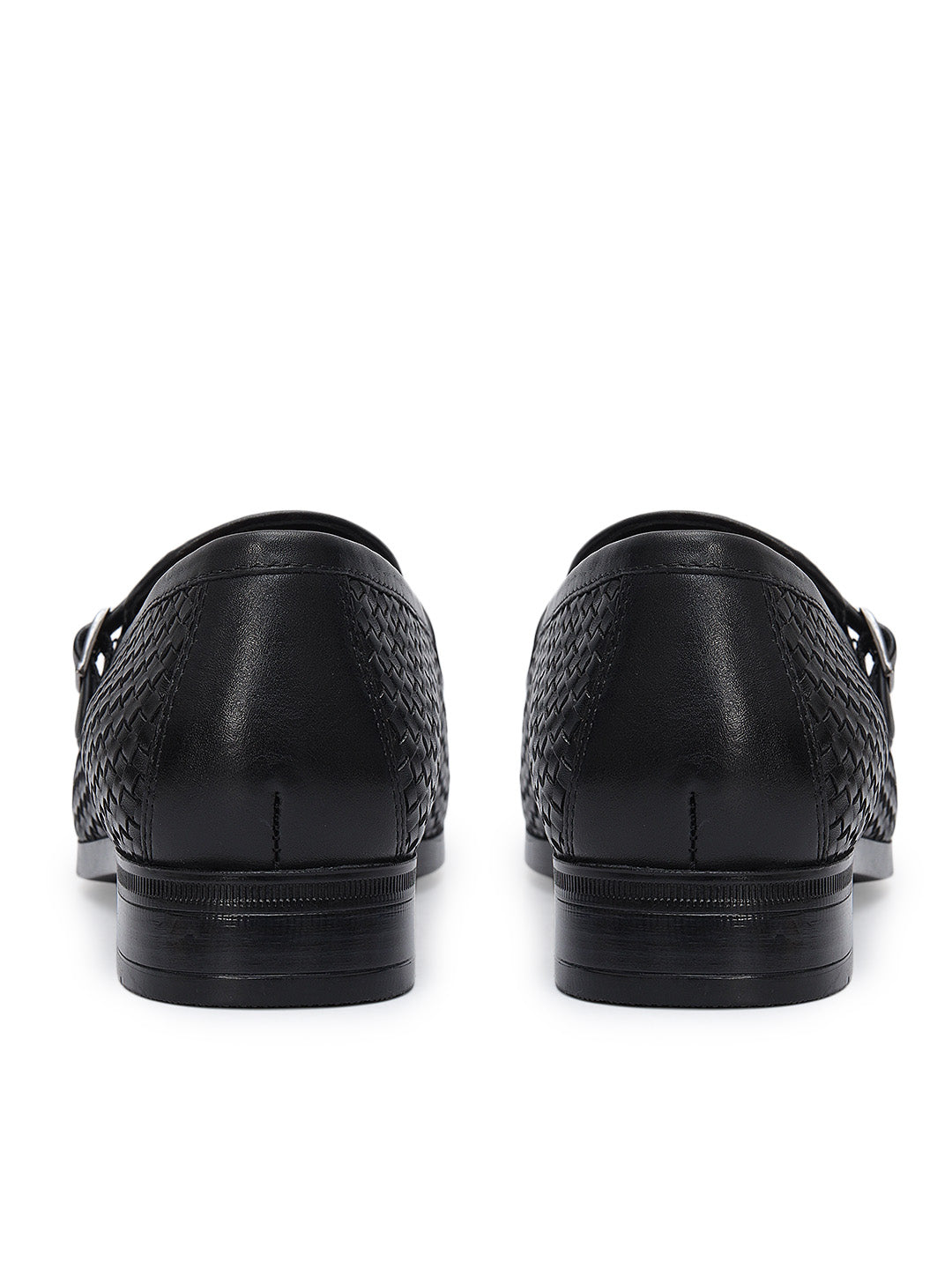 Black Mat Textured Monk Straps