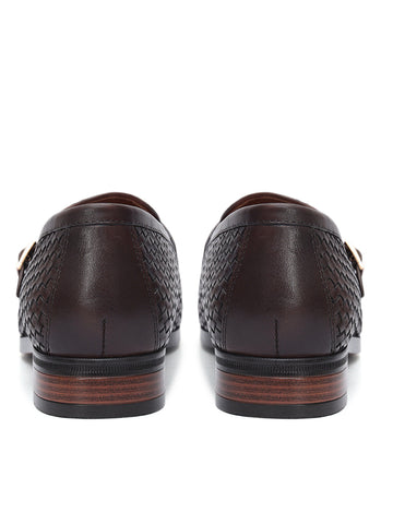 Brown Mat Textured Monk Straps