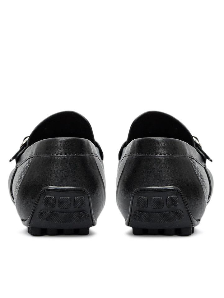 Black Monk Strap Style Moccasins