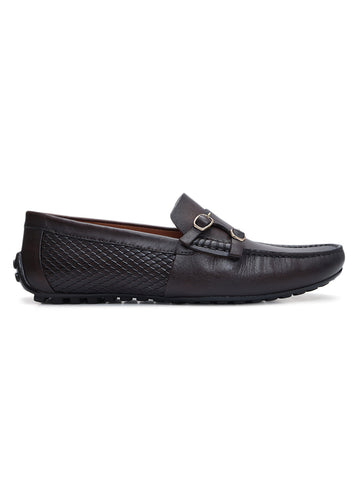 Brown Monk Strap Style Moccasins