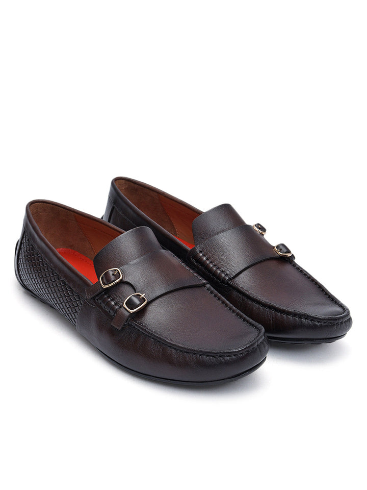 Brown Monk Strap Style Moccasins