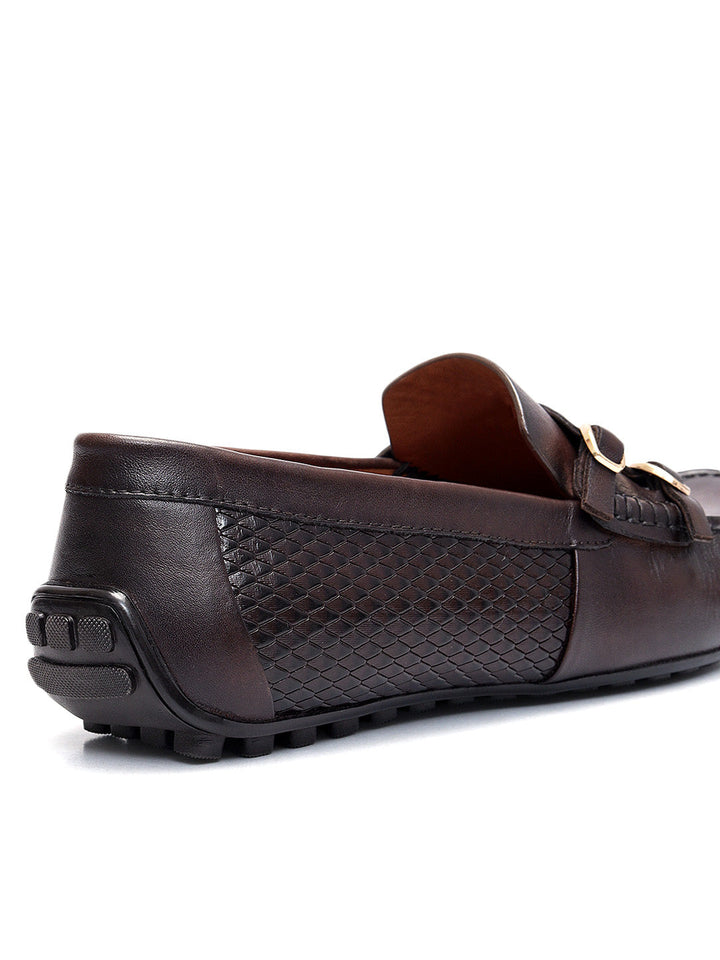 Brown Monk Strap Style Moccasins