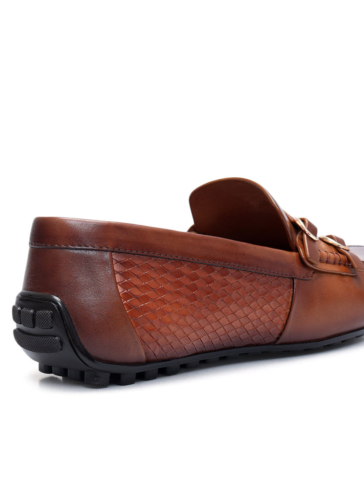Tan Monk Strap Style Moccasins