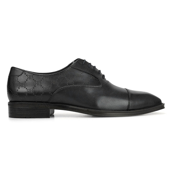Black Monogram Leather Lace Ups