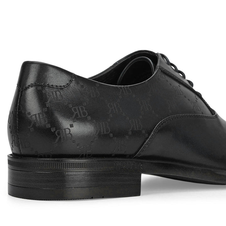 Black Monogram Leather Lace Ups