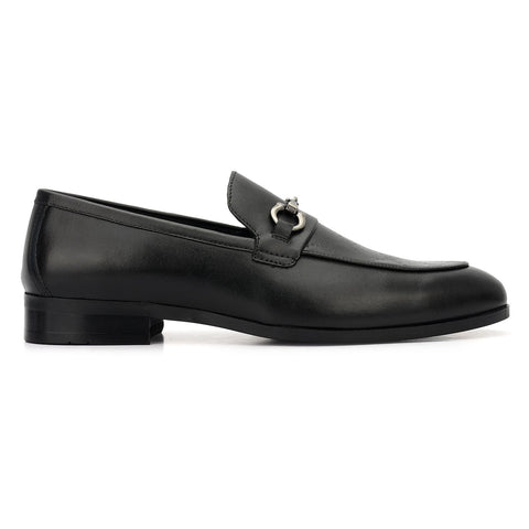 Black Monogram Leather Loafers