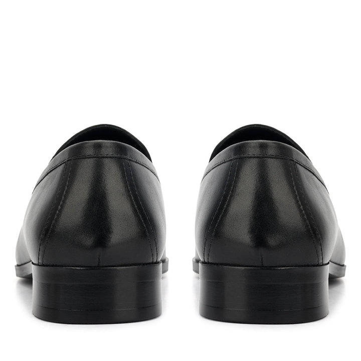Black Monogram Leather Loafers