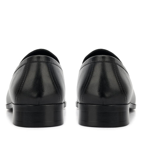 Black Monogram Leather Loafers