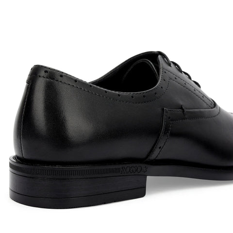 Black Cap Toe Leather Lace Ups