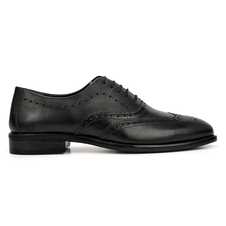 Black Brogue Leather Lace Ups