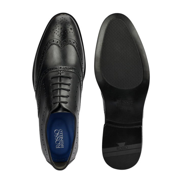 Black Brogue Leather Lace Ups