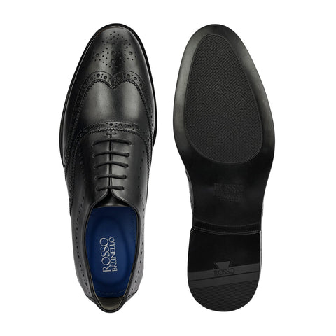 Black Brogue Leather Lace Ups