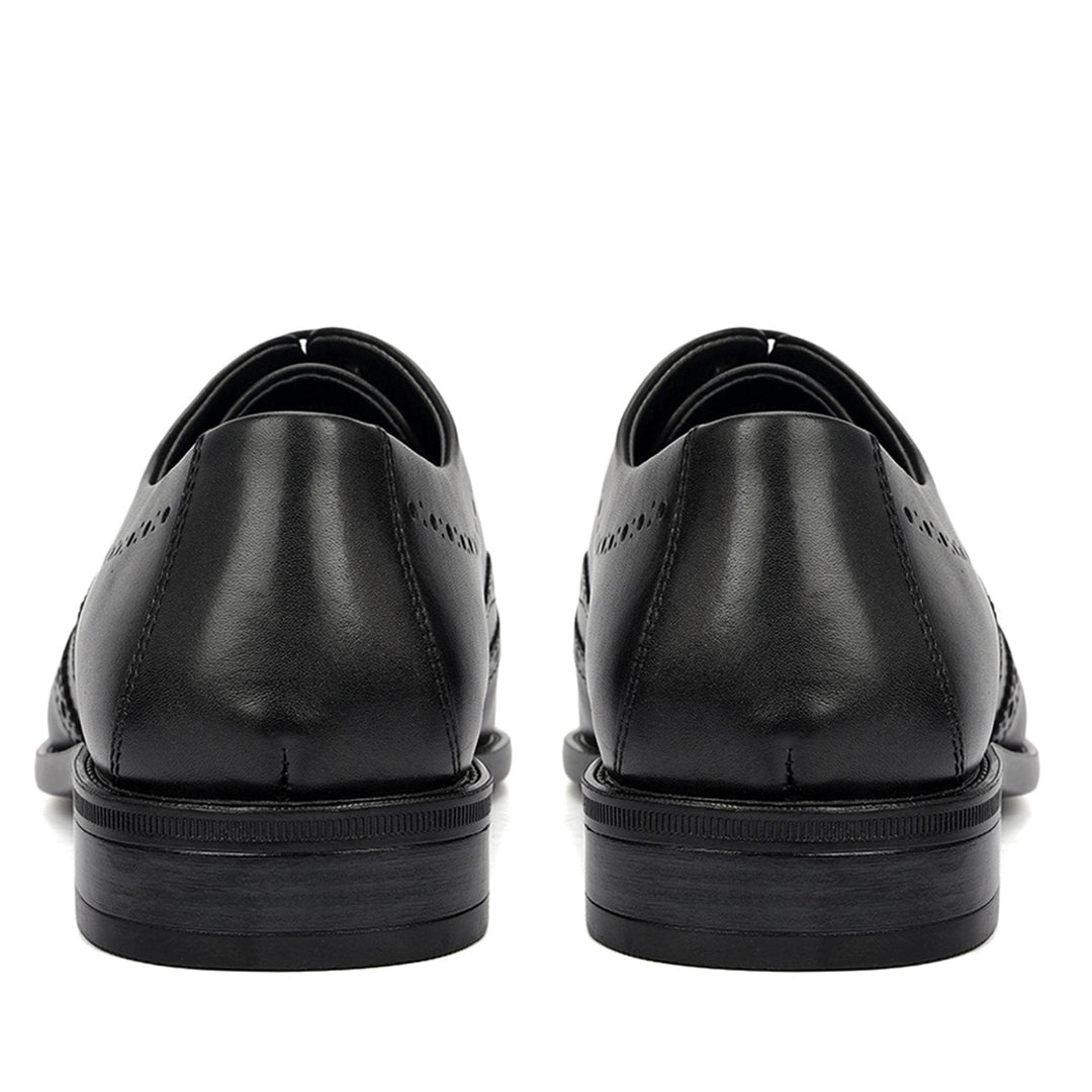 Black Brogue Leather Lace Ups