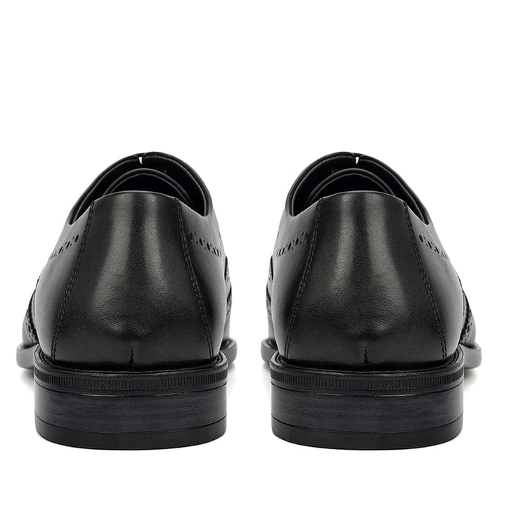 Black Brogue Leather Lace Ups