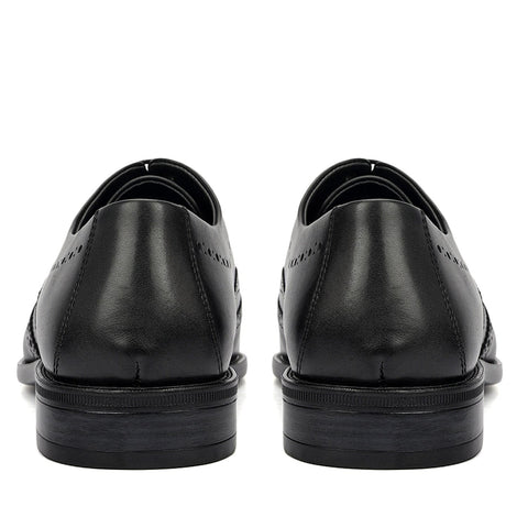 Black Brogue Leather Lace Ups