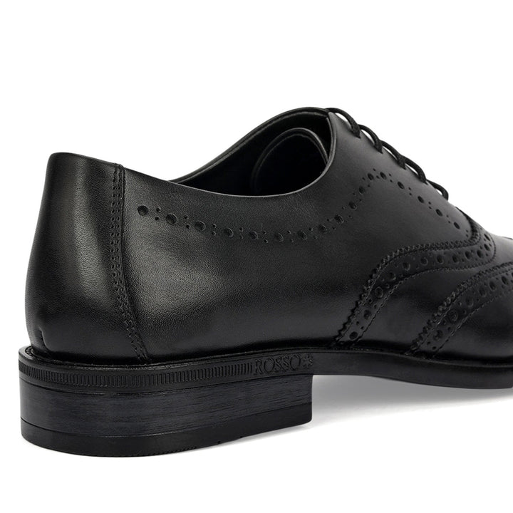 Black Brogue Leather Lace Ups
