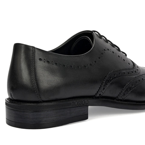 Black Brogue Leather Lace Ups