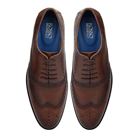 Brown Brogue Leather Lace Ups
