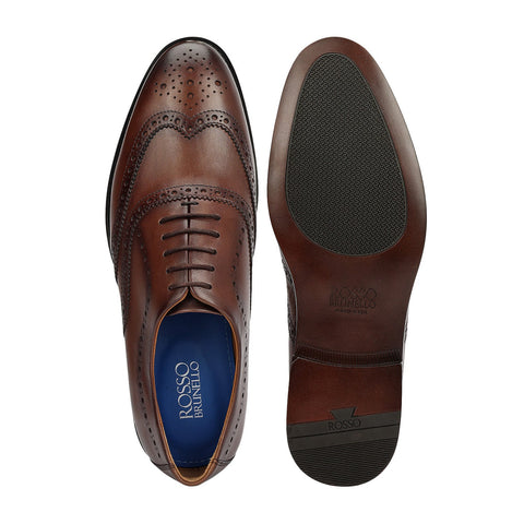 Brown Brogue Leather Lace Ups