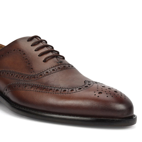 Brown Brogue Leather Lace Ups