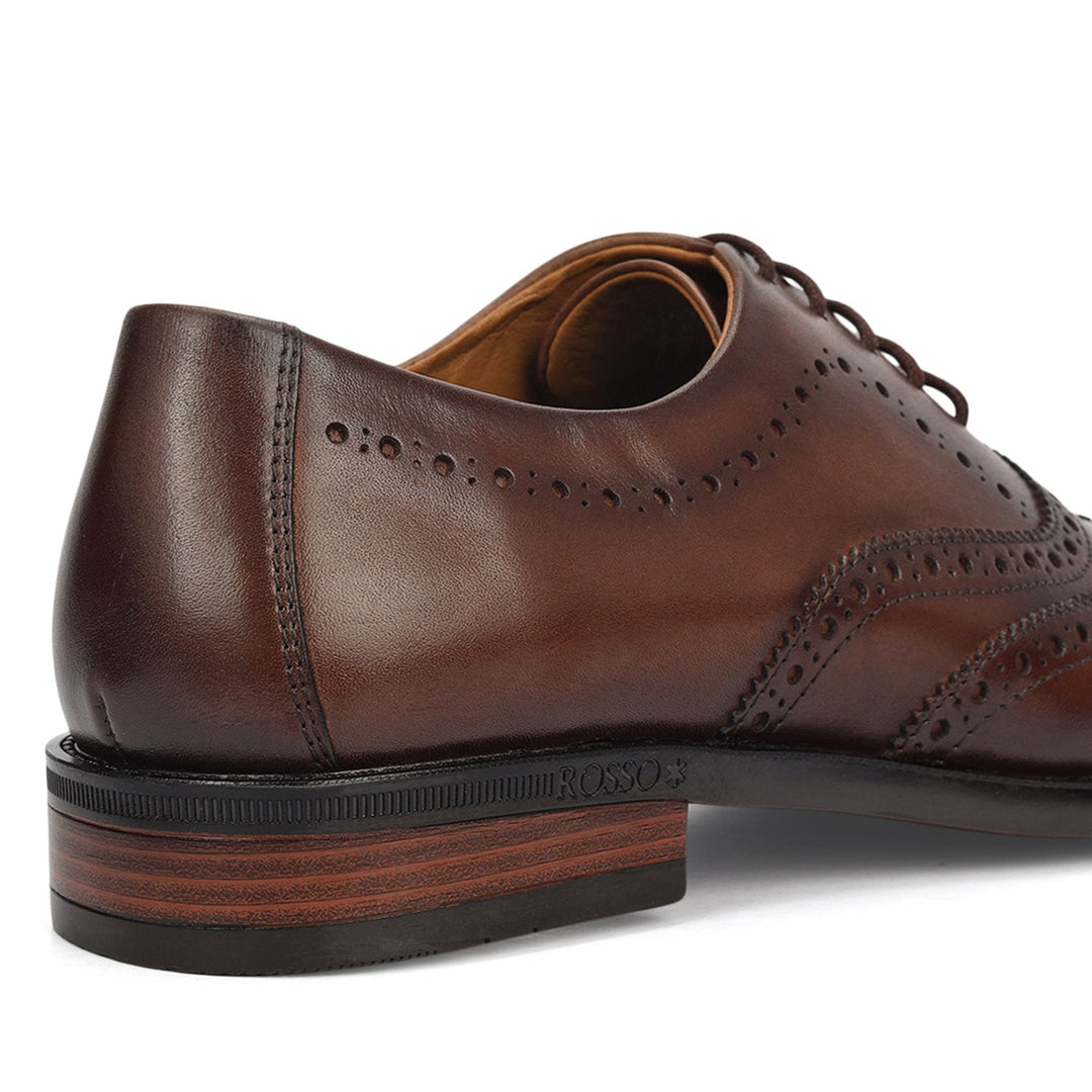 Brown Brogue Leather Lace Ups