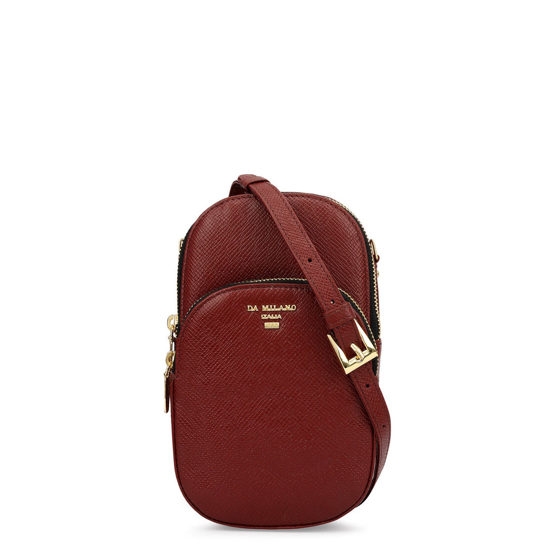 Franzy Leather Crocoss Body - Cherry