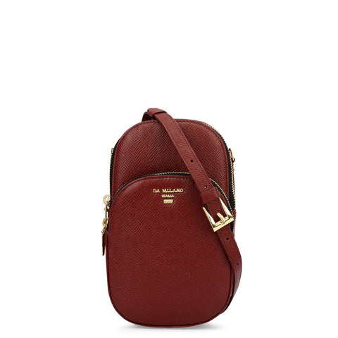 Franzy Leather Crocoss Body - Cherry