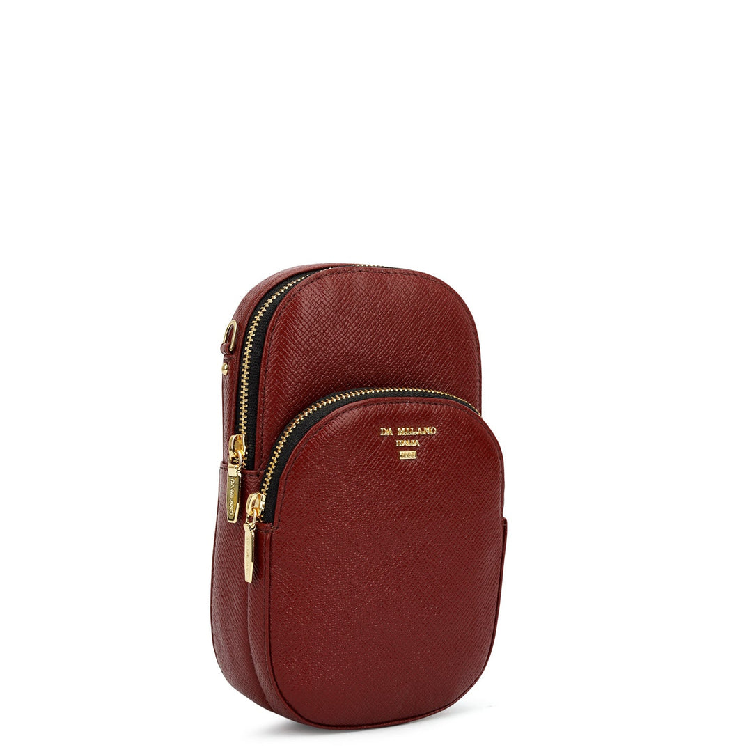 Franzy Leather Crocoss Body - Cherry