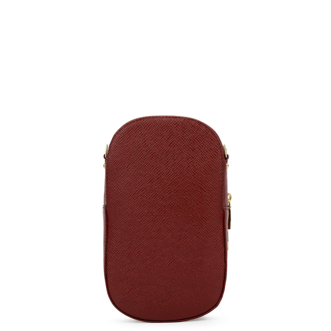 Franzy Leather Crocoss Body - Cherry
