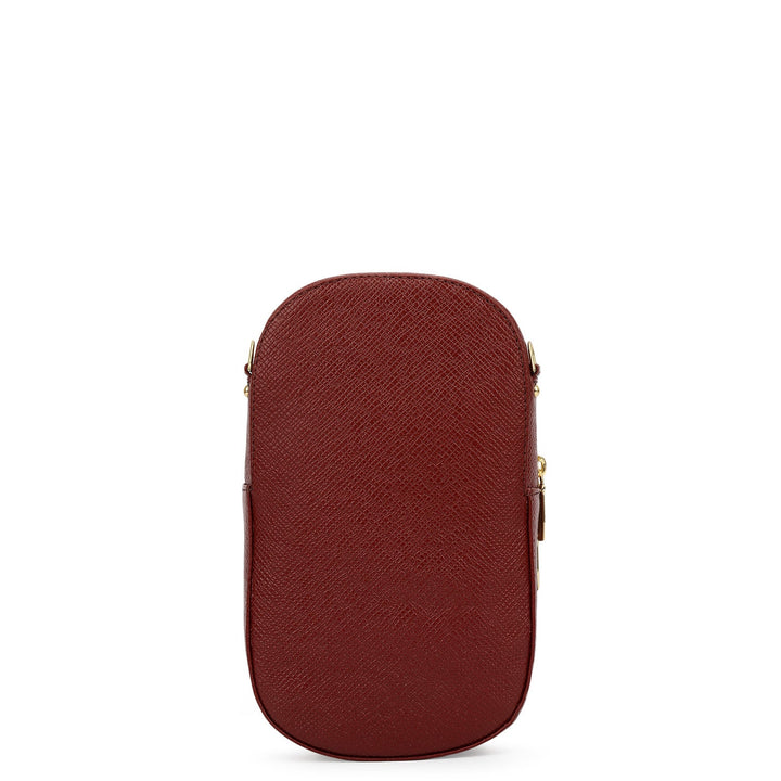 Franzy Leather Crocoss Body - Cherry