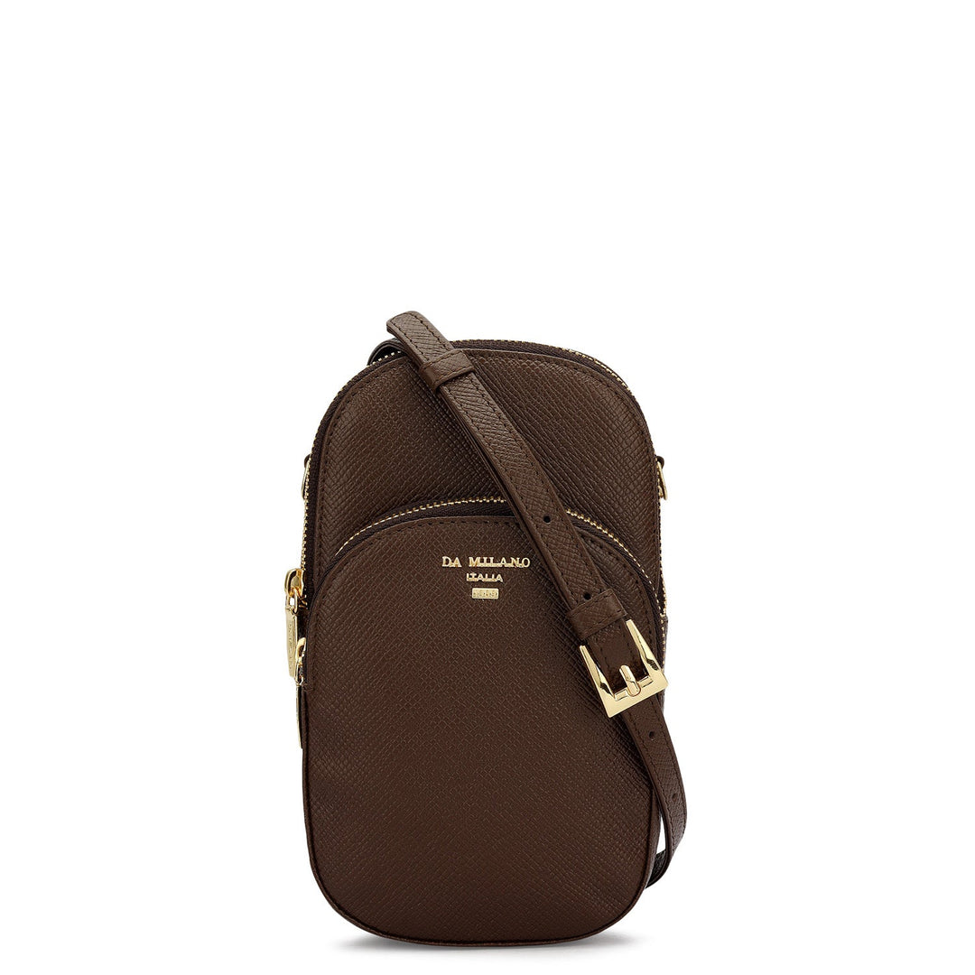 Franzy Leather Crossbody - Walnut