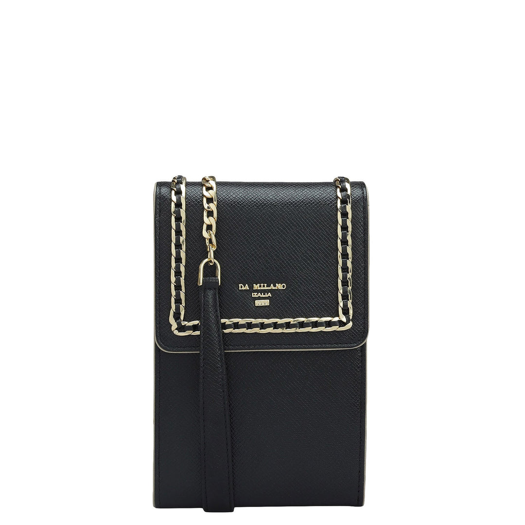 Franzy Leather Crossbody - Black