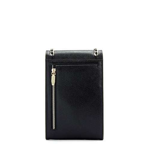 Franzy Leather Crossbody - Black