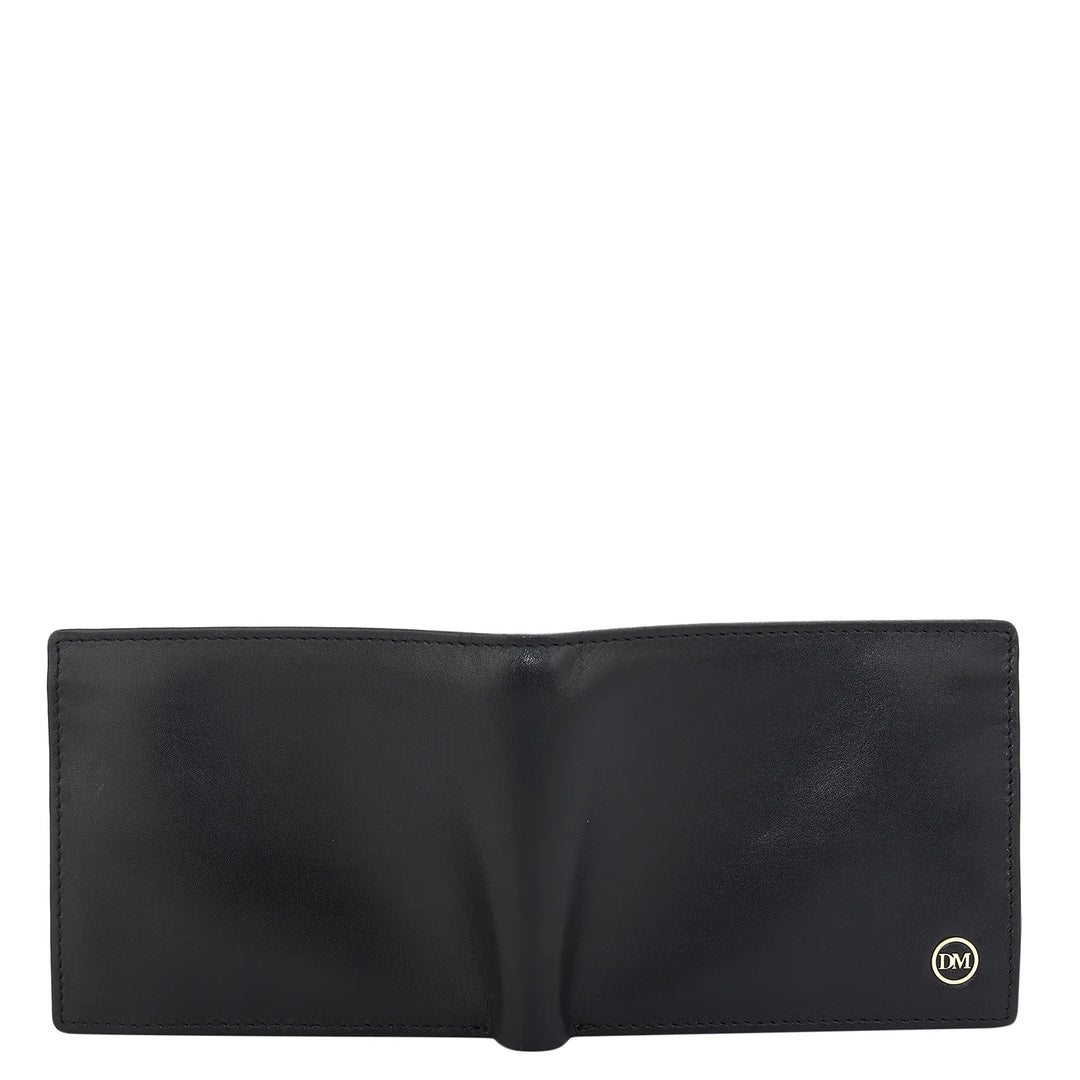 Black Bifold Leather Mens Wallet