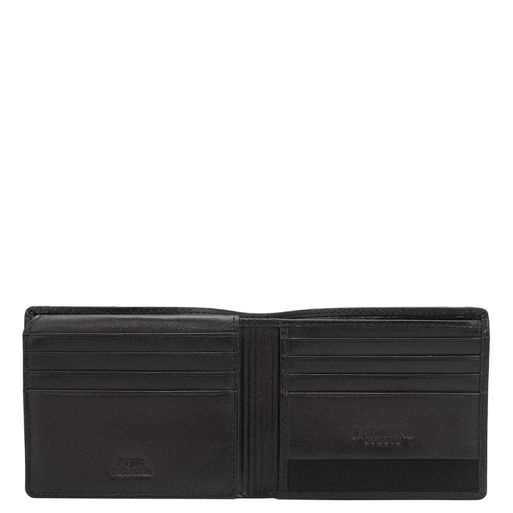 Black Bifold Leather Mens Wallet