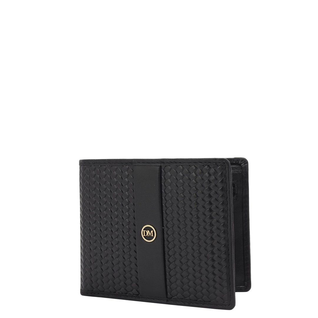 Black Bifold Leather Mens Wallet
