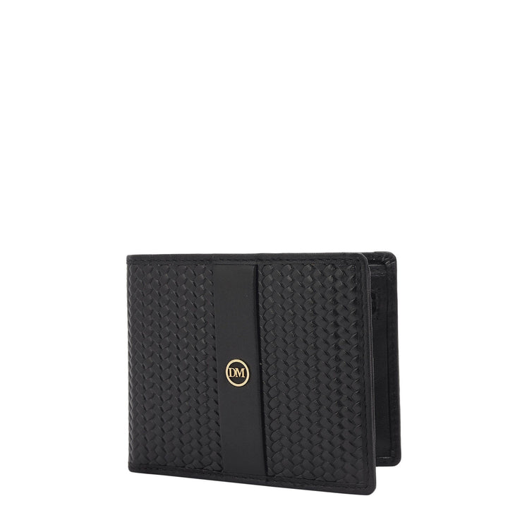 Black Bifold Leather Mens Wallet