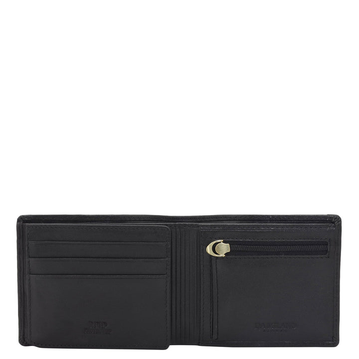 Black Bifold Leather Mens Wallet