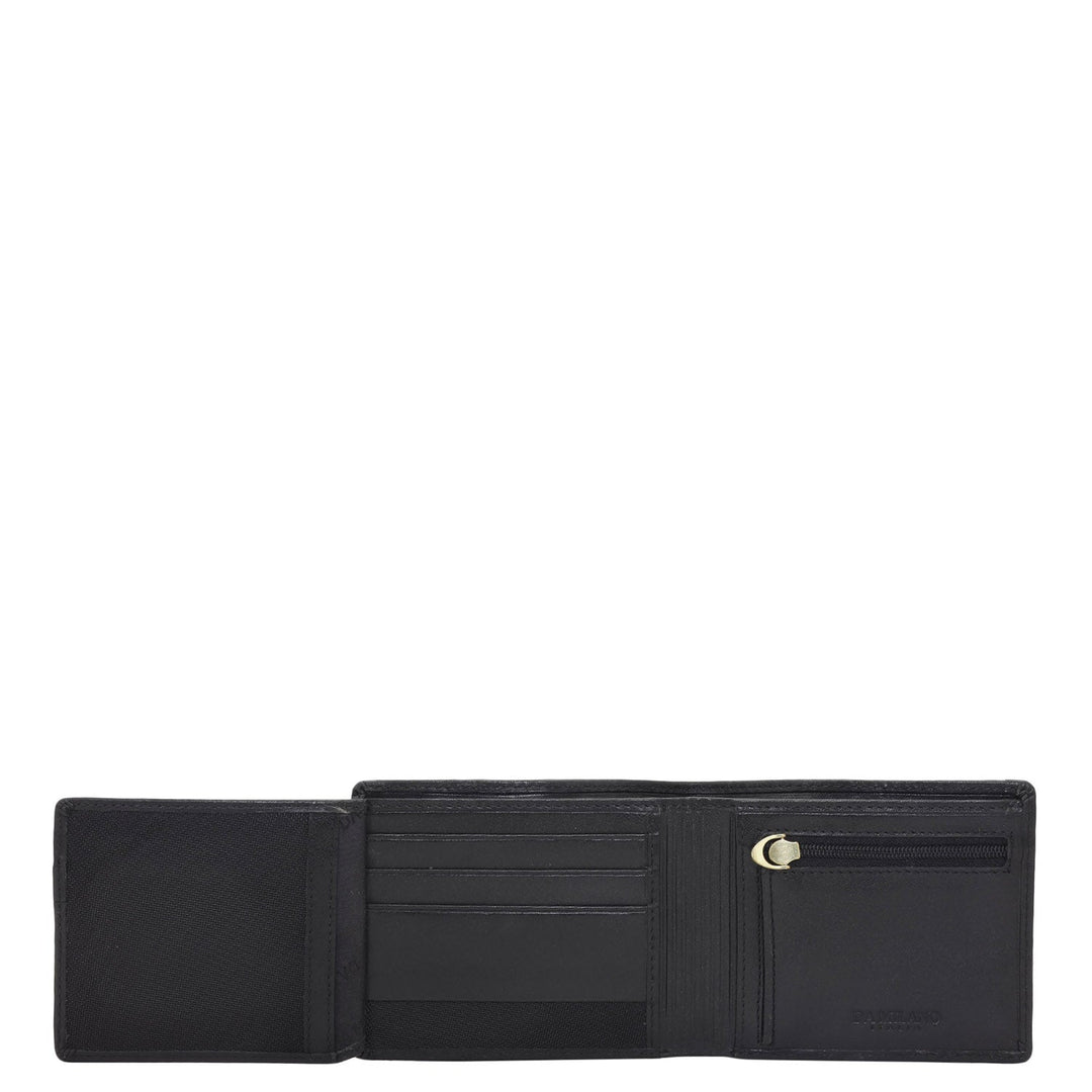Black Bifold Leather Mens Wallet