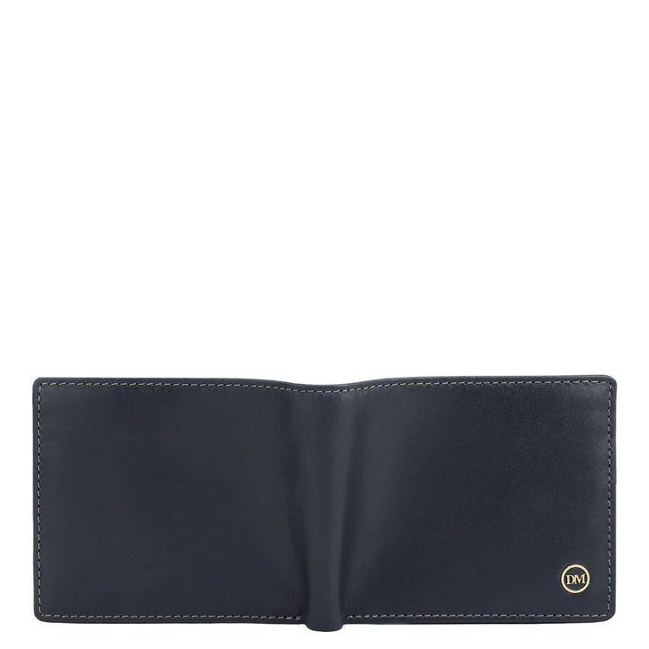 Navy Bifold Leather Mens Wallet