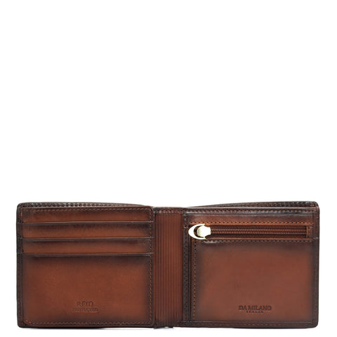 Cognac Bifold Leather Mens Wallet